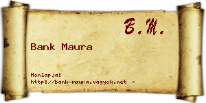 Bank Maura névjegykártya